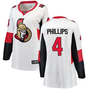 Women's Chris Phillips Ottawa Senators Breakaway Away Jersey - White