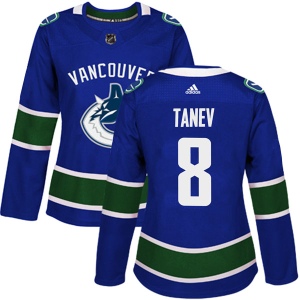 Women's Chris Tanev Vancouver Canucks Authentic Home Jersey - Blue