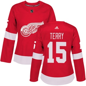 Women's Chris Terry Detroit Red Wings Authentic Home Jersey - Red