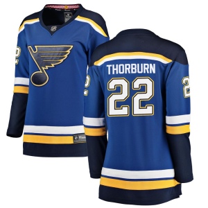 Women's Chris Thorburn St. Louis Blues Breakaway Home Jersey - Blue