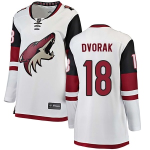 Women's Christian Dvorak Arizona Coyotes Authentic Away Jersey - White