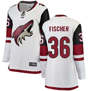 Women's Christian Fischer Arizona Coyotes Authentic Away Jersey - White