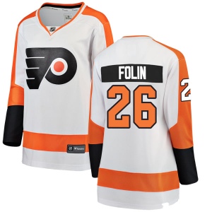 Women's Christian Folin Philadelphia Flyers Breakaway Away Jersey - White