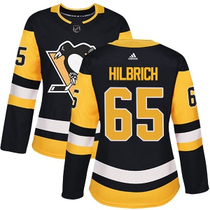 Women's Christian Hilbrich Pittsburgh Penguins Authentic Home Jersey - Black