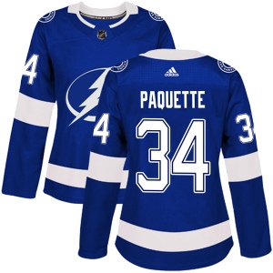 Women's Christopher Paquette Tampa Bay Lightning Authentic Home Jersey - Blue