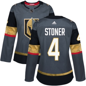 Women's Clayton Stoner Vegas Golden Knights Authentic Gray Home Jersey - Gold