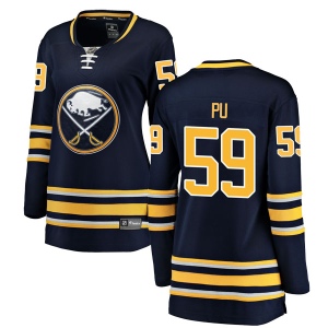 Women's Cliff Pu Buffalo Sabres Breakaway Home Jersey - Navy Blue