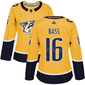 Women's Cody Bass Nashville Predators Authentic Home Jersey - Gold