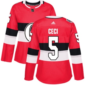 Women's Cody Ceci Ottawa Senators Authentic 2017 100 Classic Jersey - Red