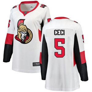 Women's Cody Ceci Ottawa Senators Breakaway Away Jersey - White