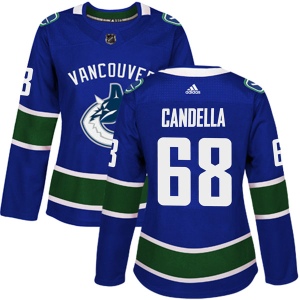 Women's Cole Candella Vancouver Canucks Authentic Home Jersey - Blue