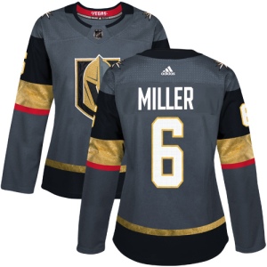 Women's Colin Miller Vegas Golden Knights Authentic Gray Home Jersey - Gold