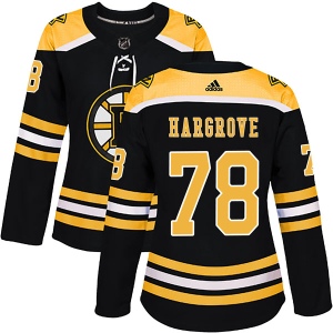 Women's Colton Hargrove Boston Bruins Authentic Home Jersey - Black