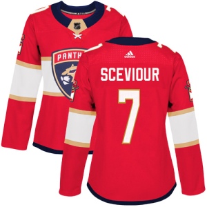 Women's Colton Sceviour Florida Panthers Authentic Home Jersey - Red