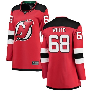 Women's Colton White New Jersey Devils Breakaway Red Home Jersey - White