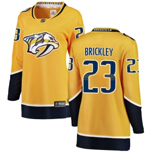 Women's Connor Brickley Nashville Predators Breakaway Home Jersey - Yellow