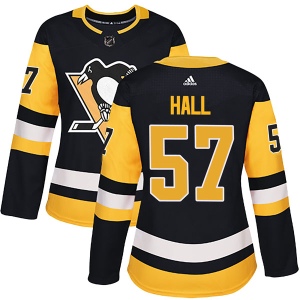 Women's Connor Hall Pittsburgh Penguins Authentic Home Jersey - Black