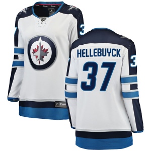 Women's Connor Hellebuyck Winnipeg Jets Breakaway Away Jersey - White