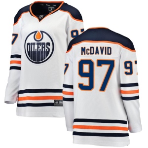 Women's Connor McDavid Edmonton Oilers Authentic Away Breakaway Jersey - White