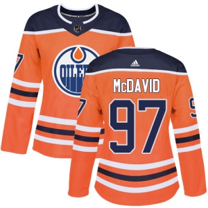 Women's Connor McDavid Edmonton Oilers Authentic Home Jersey - Orange