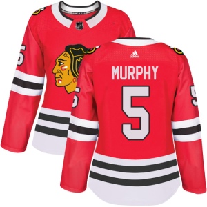 Women's Connor Murphy Chicago Blackhawks Authentic Home Jersey - Red