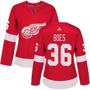 Women's Corbin Boes Detroit Red Wings Authentic Home Jersey - Red