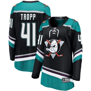 Women's Corey Tropp Anaheim Ducks Breakaway Alternate Jersey - Black