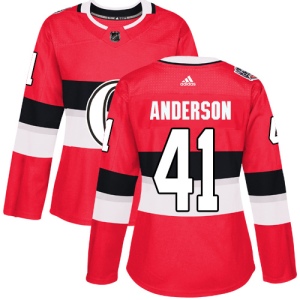 Women's Craig Anderson Ottawa Senators Authentic 2017 100 Classic Jersey - Red