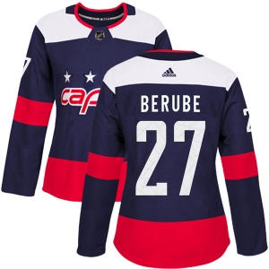 Women's Craig Berube Washington Capitals Authentic 2018 Stadium Series Jersey - Navy Blue