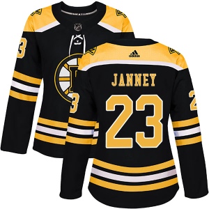 Women's Craig Janney Boston Bruins Authentic Home Jersey - Black