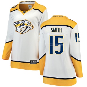 Women's Craig Smith Nashville Predators Breakaway Away Jersey - White