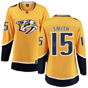 Women's Craig Smith Nashville Predators Home Breakaway Jersey - Yellow