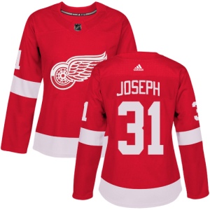 Women's Curtis Joseph Detroit Red Wings Authentic Home Jersey - Red