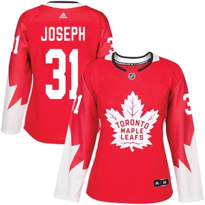 Women's Curtis Joseph Toronto Maple Leafs Authentic Alternate Jersey - Red