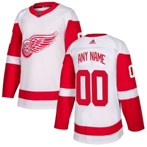 Women's Custom Detroit Red Wings Authentic Away Jersey - White