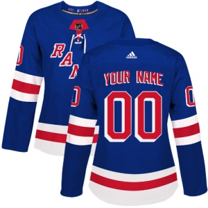 Women's Custom New York Rangers Authentic Home Jersey - Royal Blue