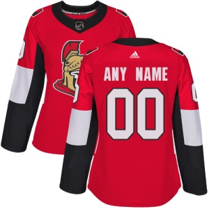 Women's Custom Ottawa Senators Authentic Home Jersey - Red