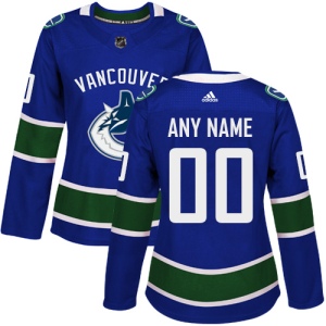 Women's Custom Vancouver Canucks Authentic Home Jersey - Blue