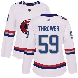 Women's Dalton Thrower Montreal Canadiens Authentic 2017 100 Classic Jersey - White