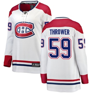 Women's Dalton Thrower Montreal Canadiens Breakaway Away Jersey - White