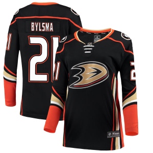 Women's Dan Bylsma Anaheim Ducks Authentic Home Jersey - Black