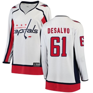 Women's Dan DeSalvo Washington Capitals Breakaway Away Jersey - White