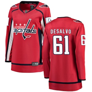 Women's Dan DeSalvo Washington Capitals Breakaway Home Jersey - Red