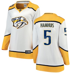 Women's Dan Hamhuis Nashville Predators Breakaway Away Jersey - White