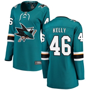 Women's Dan Kelly San Jose Sharks Breakaway Home Jersey - Teal