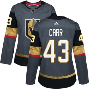 Women's Daniel Carr Vegas Golden Knights Authentic Gray Home Jersey - Gold