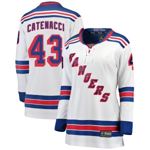 Women's Daniel Catenacci New York Rangers Breakaway Away Jersey - White