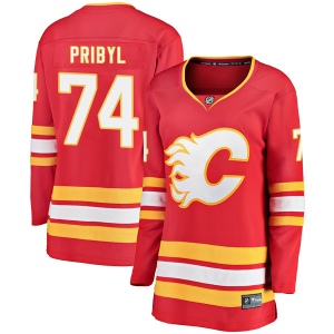 Women's Daniel Pribyl Calgary Flames Breakaway Alternate Jersey - Red