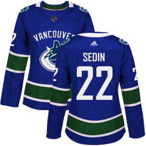 Women's Daniel Sedin Vancouver Canucks Authentic Home Jersey - Blue