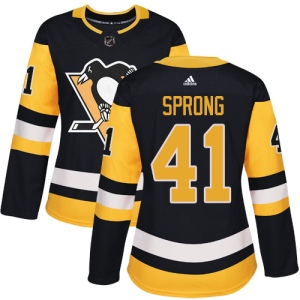 Women's Daniel Sprong Pittsburgh Penguins Authentic Home Jersey - Black